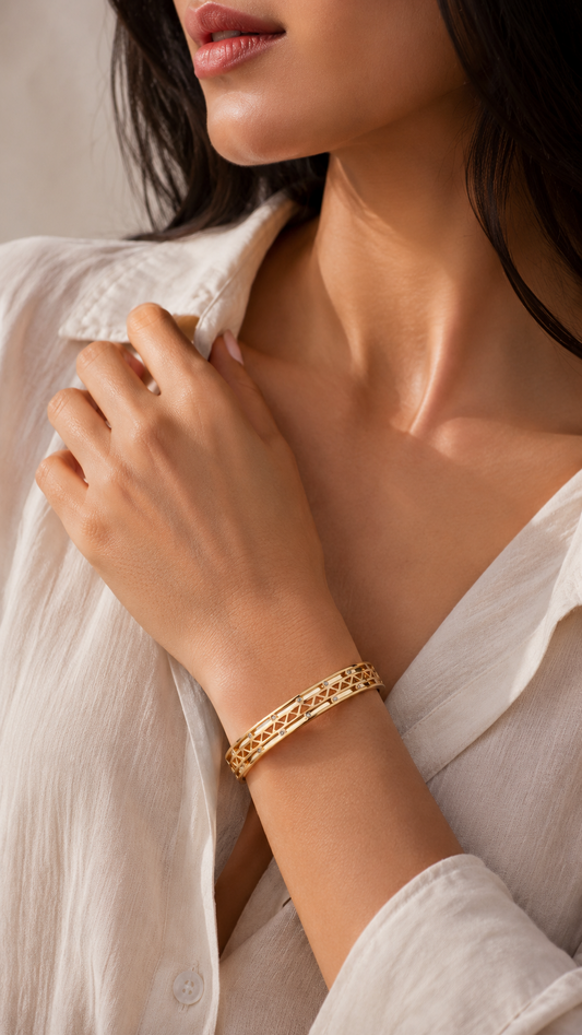 Heart Charm Gold-Tone Necklace